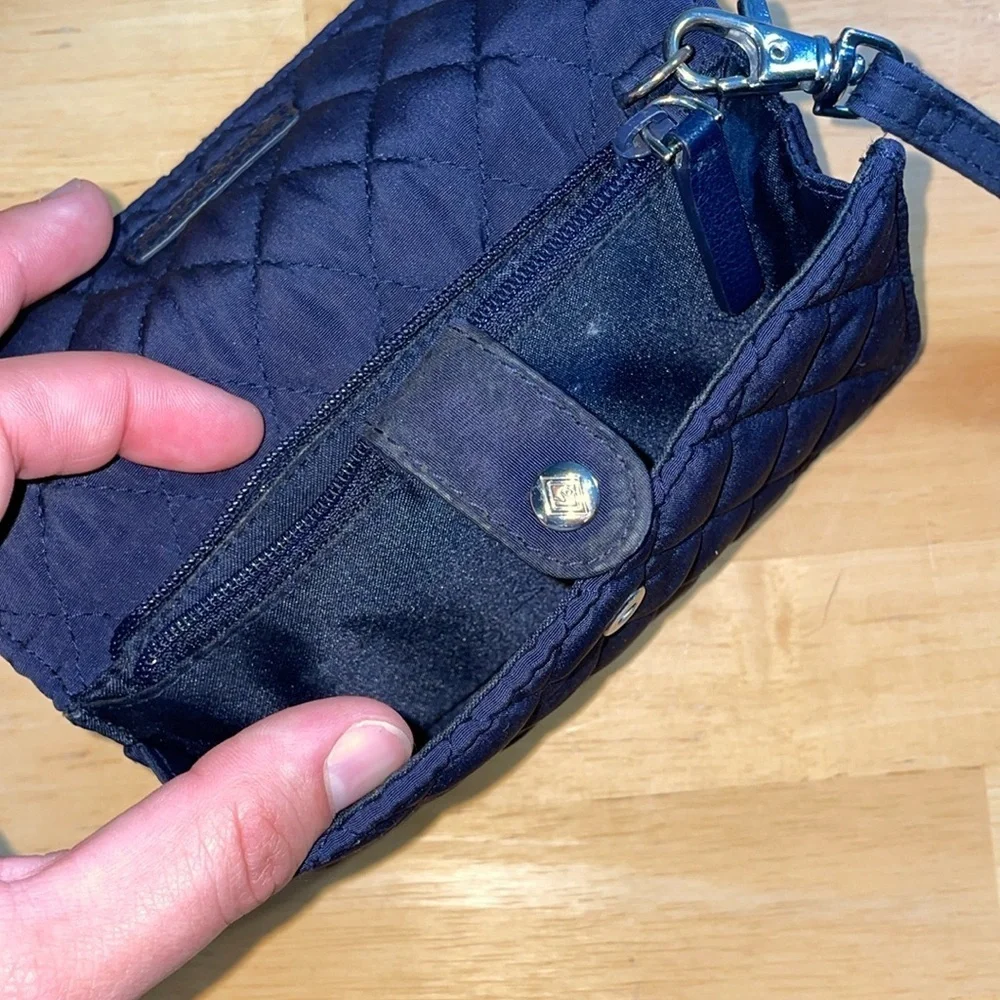 💜Vera Bradley Quilted Blue Wristlet - Picture 3 of 3